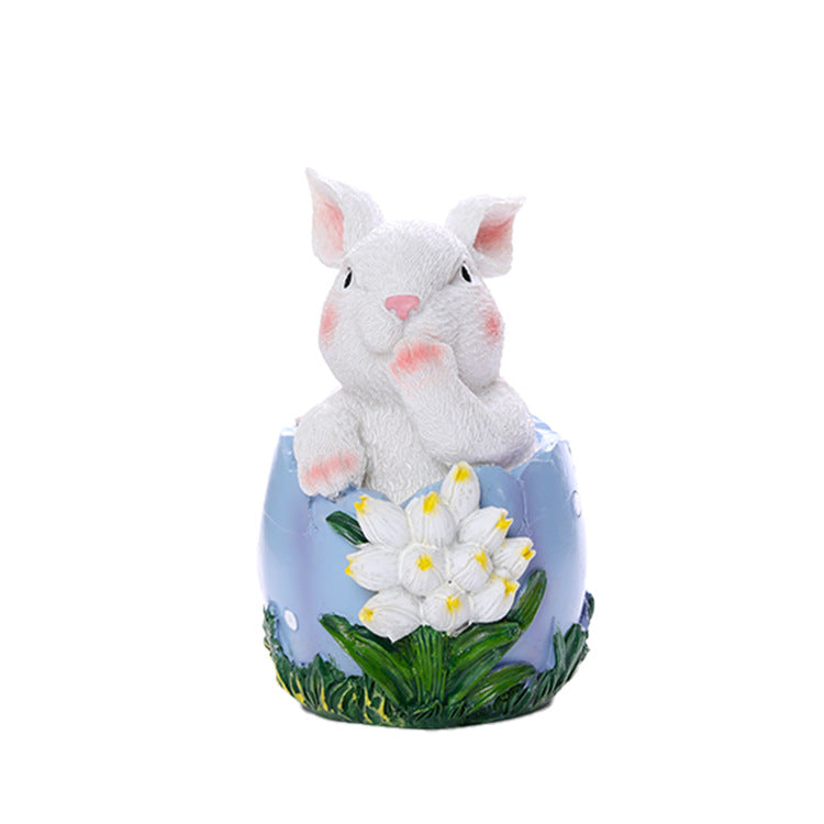 Wholesale Easter Cute Rabbit Resin Ornaments
